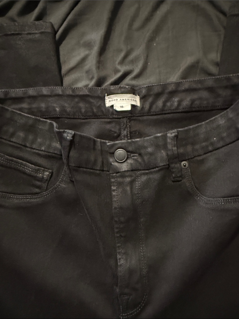 Good American Black Straight Leg Pants